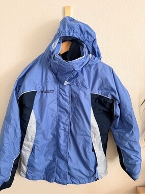 Vintage Columbia Bugaboo 3-in-1 Jacket Youth L 14/16 Blue Ski Snowboard Coat